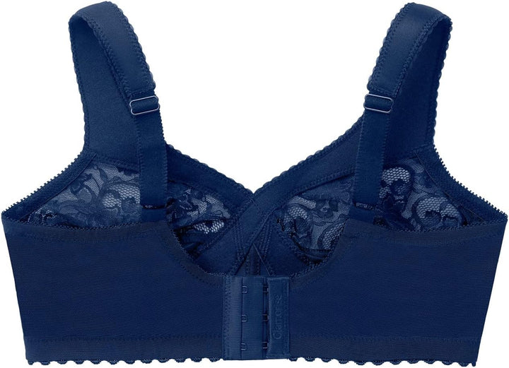 Glamorise Damen Bügelloser MagicLift-Stütz-BH für grosse Grössen Nr. 1000 80B Blau, 80B Blau