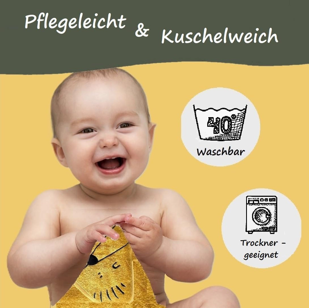 Familando Kapuzenhandtuch mit Ohren für Babys und Kleinkinder 0-4 Jahre · Frottée Handtuch für Neuge