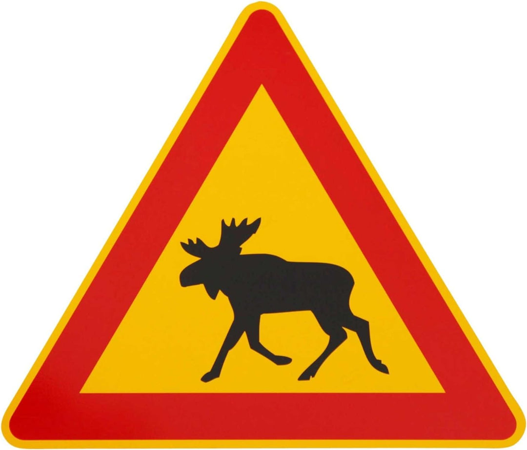 ORIGINAL Verkehrszeichen Nr. 101 Schwedischer Elch 630 mm SL Gelb Hinweisschild Verkehrsschild RAL S