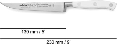 Arcos Serie Riviera Blanc - Steakmesser - Klinge aus Nitrum geschmiedetem Edelstahl 130 mm - HandGri