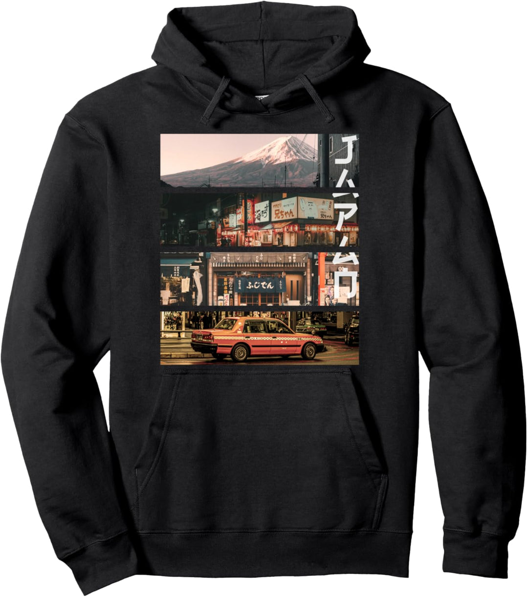 Ästhetischer Stil Vaporwave Japan 80er 90er Tokyo Osaka Pullover Hoodie