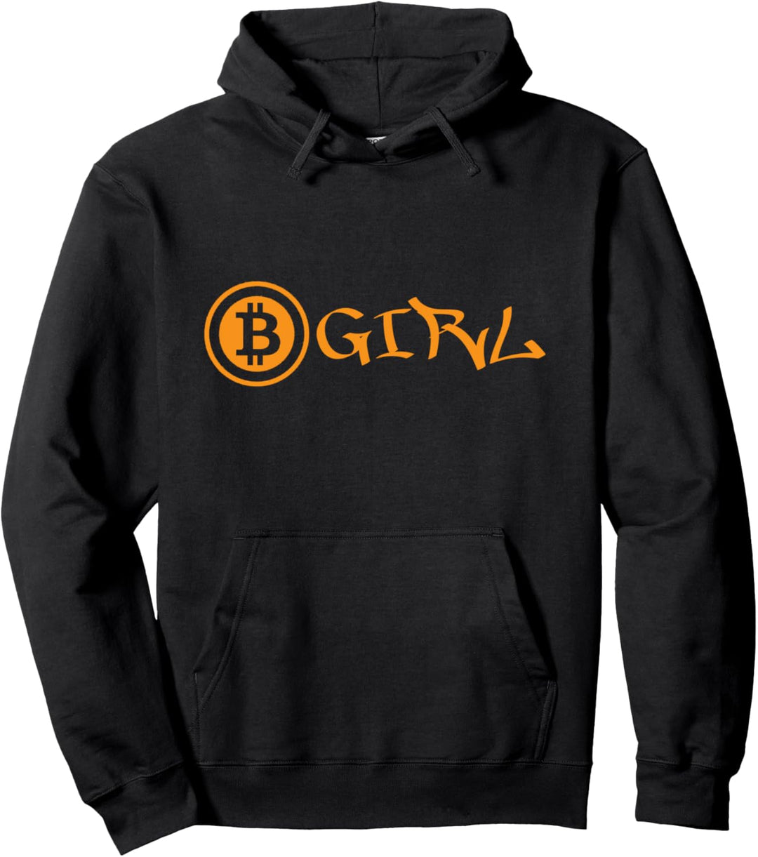 BITCOIN "B" GIRL | Graffiti-Style Crypto$ | UNIQUE GIFT Pullover Hoodie