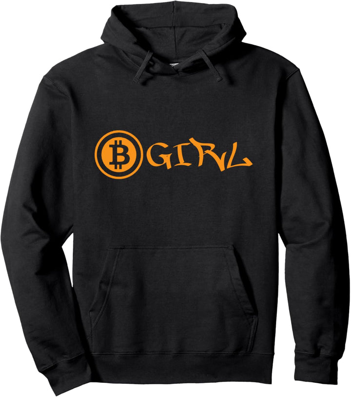 BITCOIN "B" GIRL | Graffiti-Style Crypto$ | UNIQUE GIFT Pullover Hoodie