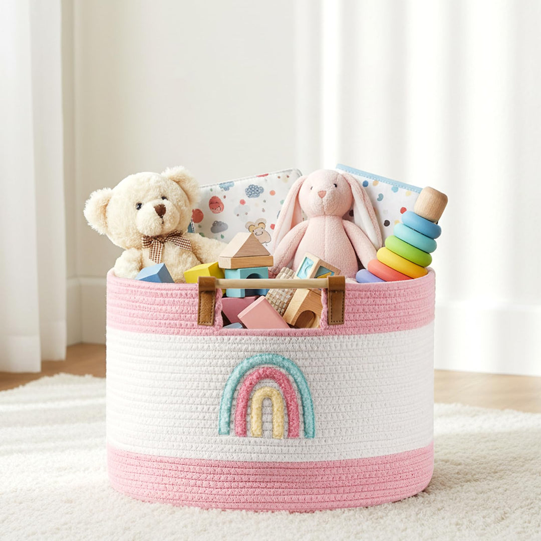 Spielzeug-Aufbewahrungsbox/-korb für Kinder, Kuscheltier-Aufbewahrungskorb für Decken, Körbe fürs Wo