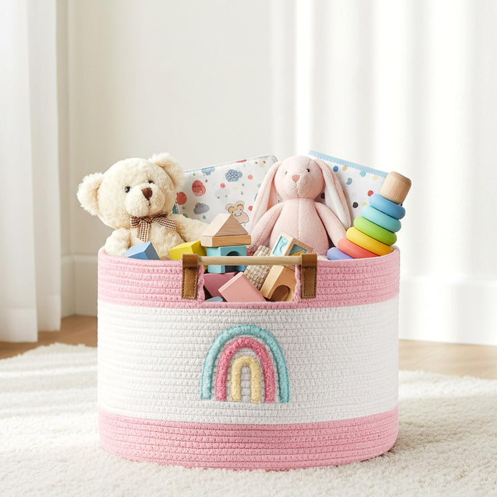 Spielzeug-Aufbewahrungsbox/-korb für Kinder, Kuscheltier-Aufbewahrungskorb für Decken, Körbe fürs Wo
