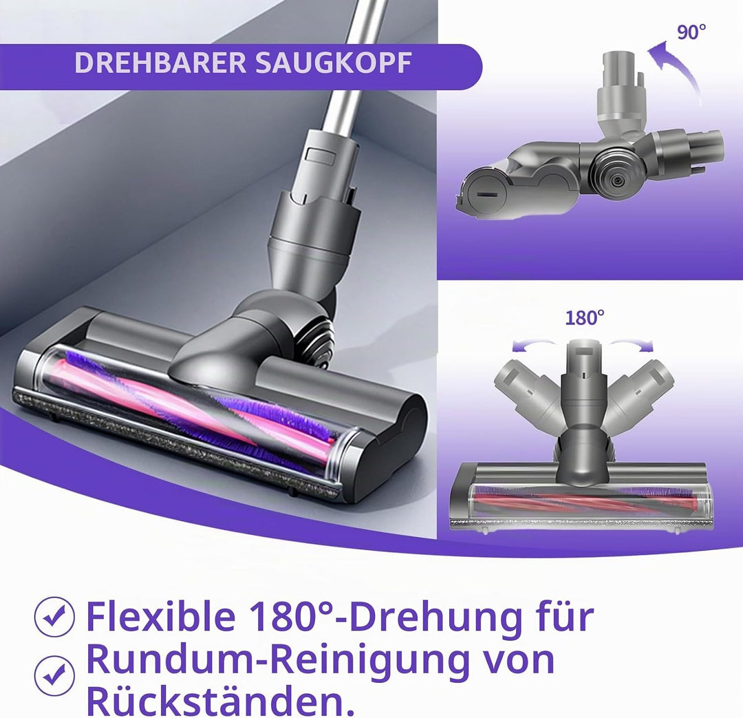 Bürste kompatibel für Dyson V6 DC58 DC59 DC62 DC72 DC74 SV04 SV06 SV09, Ersatzteile Bodendüse Zubehö