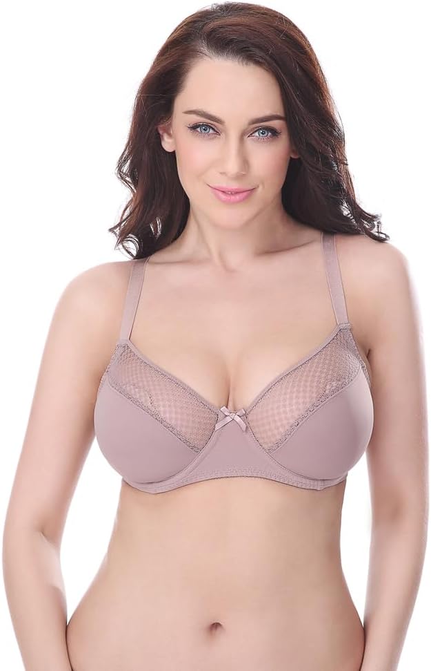 Curve Muse Damen Übergrösse Ungefüttert Minimizer Bügel Vollfiguriger BH 75D Black,white,pink Beige
