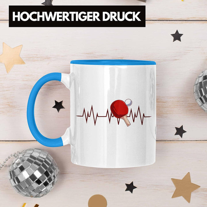Lustige Tischtennis-Tasse - Das ideale Geschenk für Tischtennisspieler (Blau), Blau