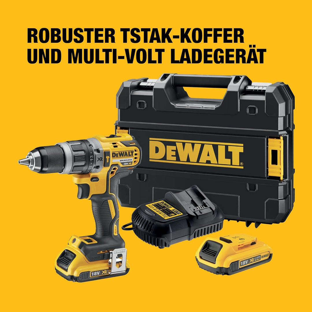 Dewalt 18 Volt Akku Schlagbohrschrauber DCD796D2 (Bürstenloser Motor, 2-Gang Vollmetallgetriebe, max
