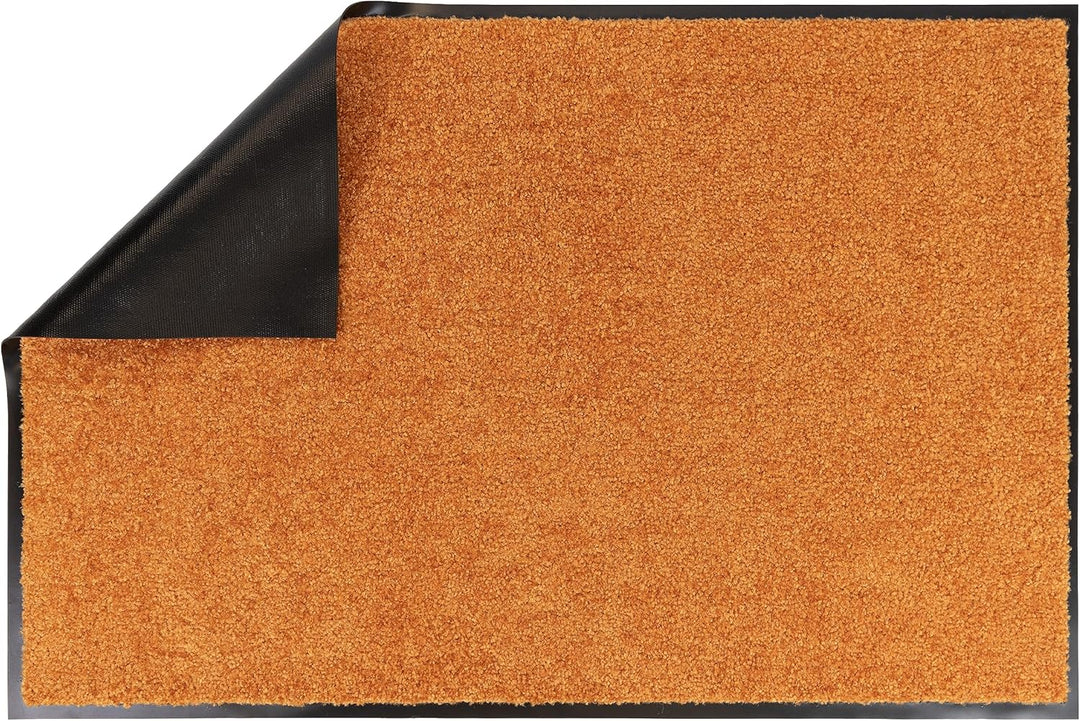 Primaflor Schmutzfangmatte CLEAN – Orange, 60x90 cm | Saugstarke, Schwer entflammbare Fussmatte | Ru