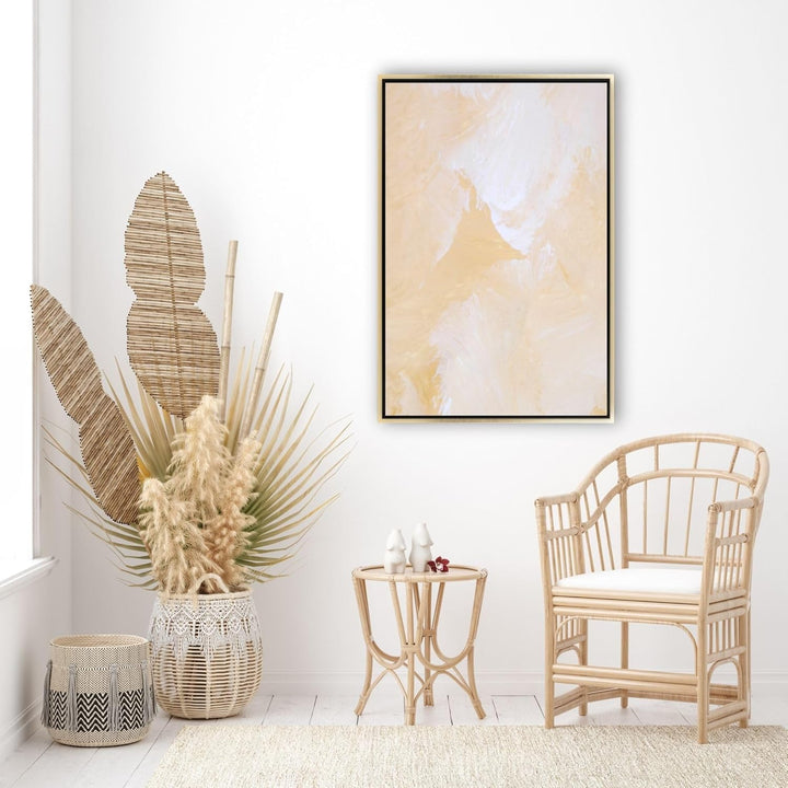 'N°35' Schattenfugenrahmen für 40x80 cm Keilrahmen | Schwarz Gold | MDF-Holz Bilderrahmen für Keilra