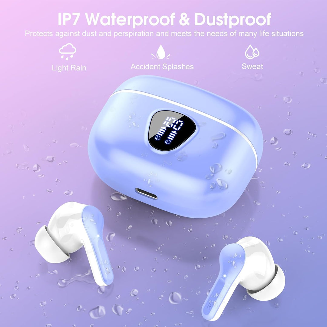 Bluetooth Kopfhörer, Kopfhörer Kabellos Bluetooth 5.4 In Ear, 4 ENC Noise Cancelling Mic Ohrhörer, H