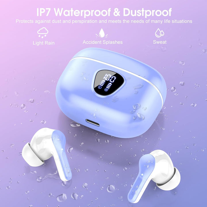 Bluetooth Kopfhörer, Kopfhörer Kabellos Bluetooth 5.4 In Ear, 4 ENC Noise Cancelling Mic Ohrhörer, H