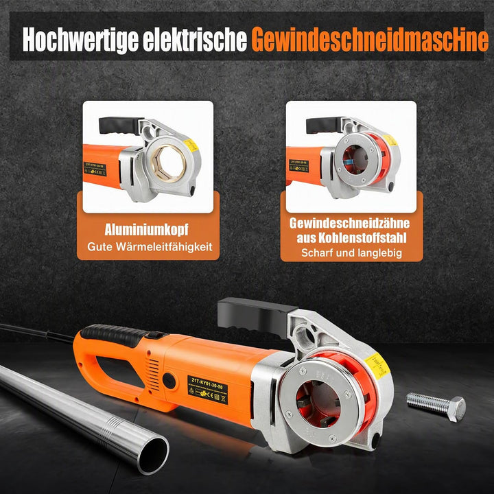 Begoniape 220V 2300W Elektrischer Rohreinfädler, Gewindeschneider Gewindeschneidkluppe, Schneidklupp