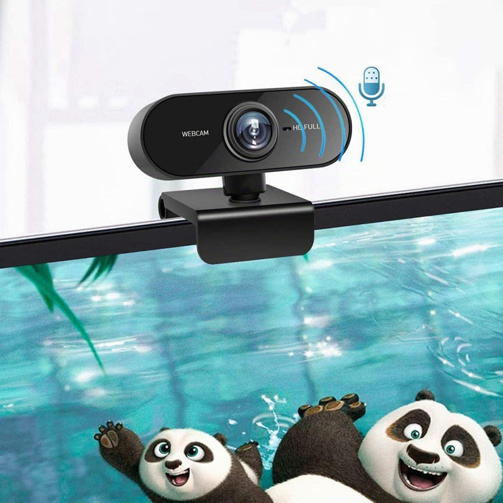 Webcam mit Mikrofon und Stativ, 1080P Webcam für PC Laptop Desktop, USB Computer Kamera für Videoanr