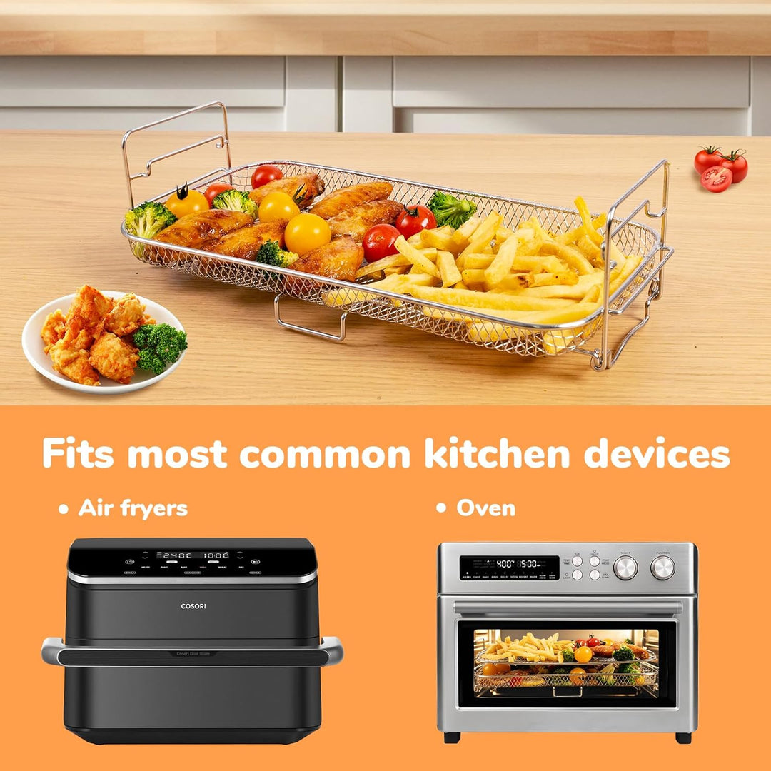 ENSINE Heissluftfritteuse Zubehör For Ninja AF500EU, Airfryer Gitter Kompatibel Mit COSORI Dual Blaz