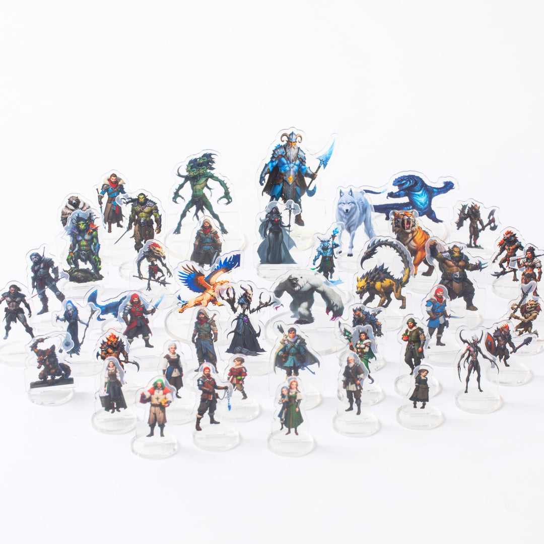 DND Miniatures Bulk Arctic Dungeons and Dragons Starter Set 2D Figures D&D 5E Terrain Minis Kit Path