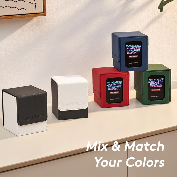 Mage Tech Commander Deck Box Lite - Kartendisplay mit Mini-Schnappkartenhalter & abnehmbarer Abdecku