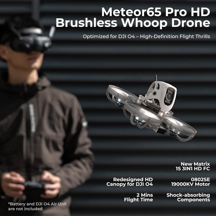 BETAFPV Meteor65 Pro Bürstenlos Quadrocopter mit Matrix 1S 3IN1 HD FC, 0802SE 19500KV Motor, 35mm 3-