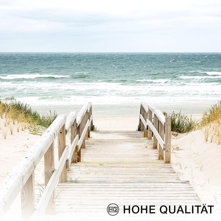 Novart Bilder Set - AUFHÄNGFERTIG - KEIN EXTRA RAHMEN BENÖTIGT - Meer Modern Paradies Strand - Wohnz