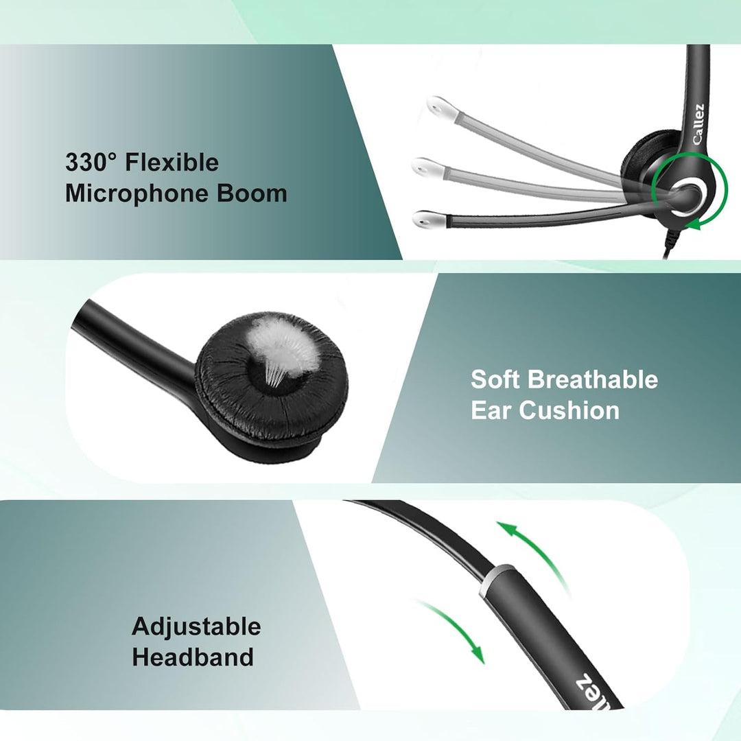 3,5mm Klinke Laptop Headset mit Mikrofon Noise Cancelling, USB-C Headset Handy mit Kabel für iPhone