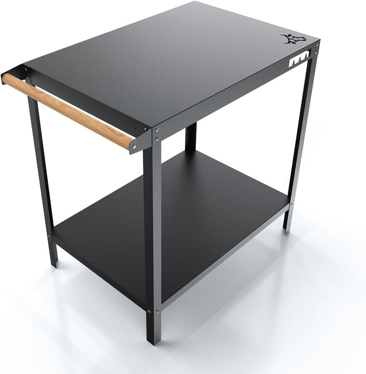 tuning-art GTB | Grilltisch | Beistelltisch | Outdoor | BBQ Servierwagen | 50 x 72 cm Tisch Schwarz,