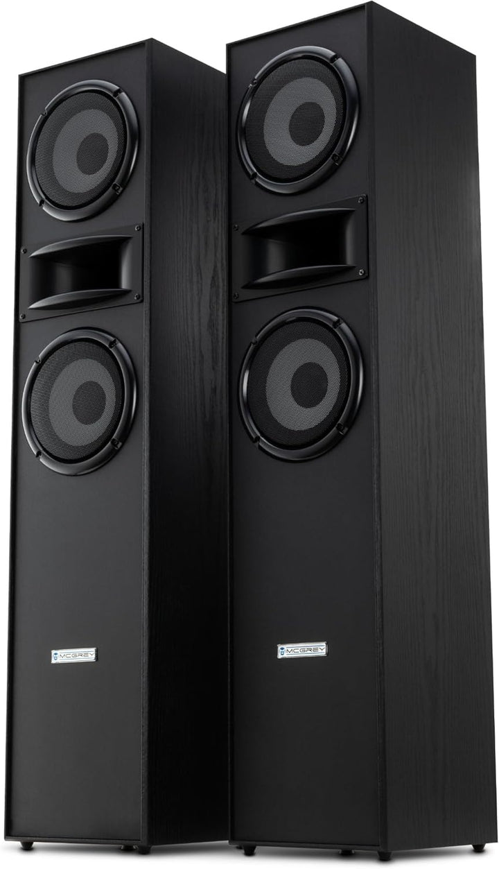 McGrey HTS-65320 BK Paar 3-Wege HiFi Standlautsprecher Paar - 160W RMS - 2 x 6,5" Mittel-, Tieftöner