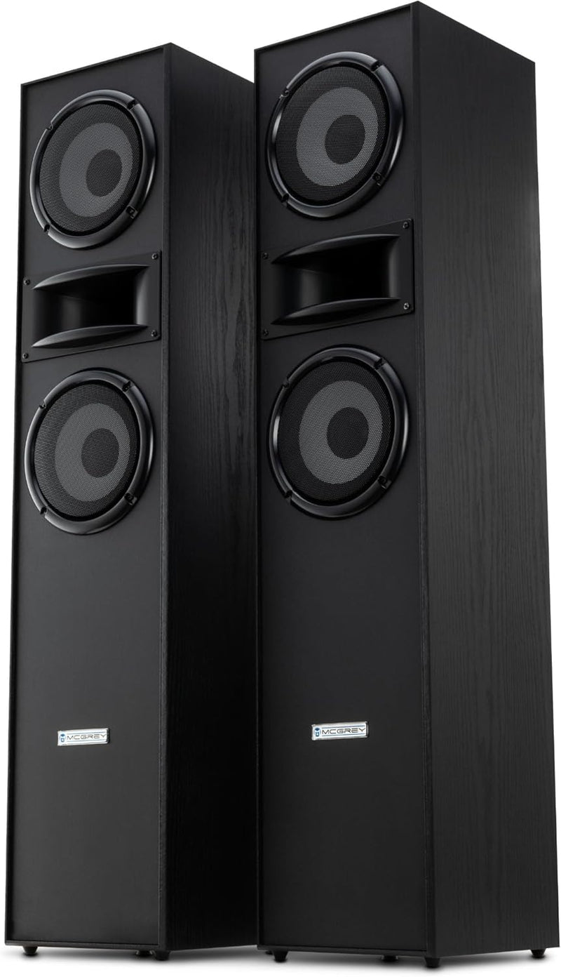 McGrey HTS-65320 BK Paar 3-Wege HiFi Standlautsprecher Paar - 160W RMS - 2 x 6,5" Mittel-, Tieftöner