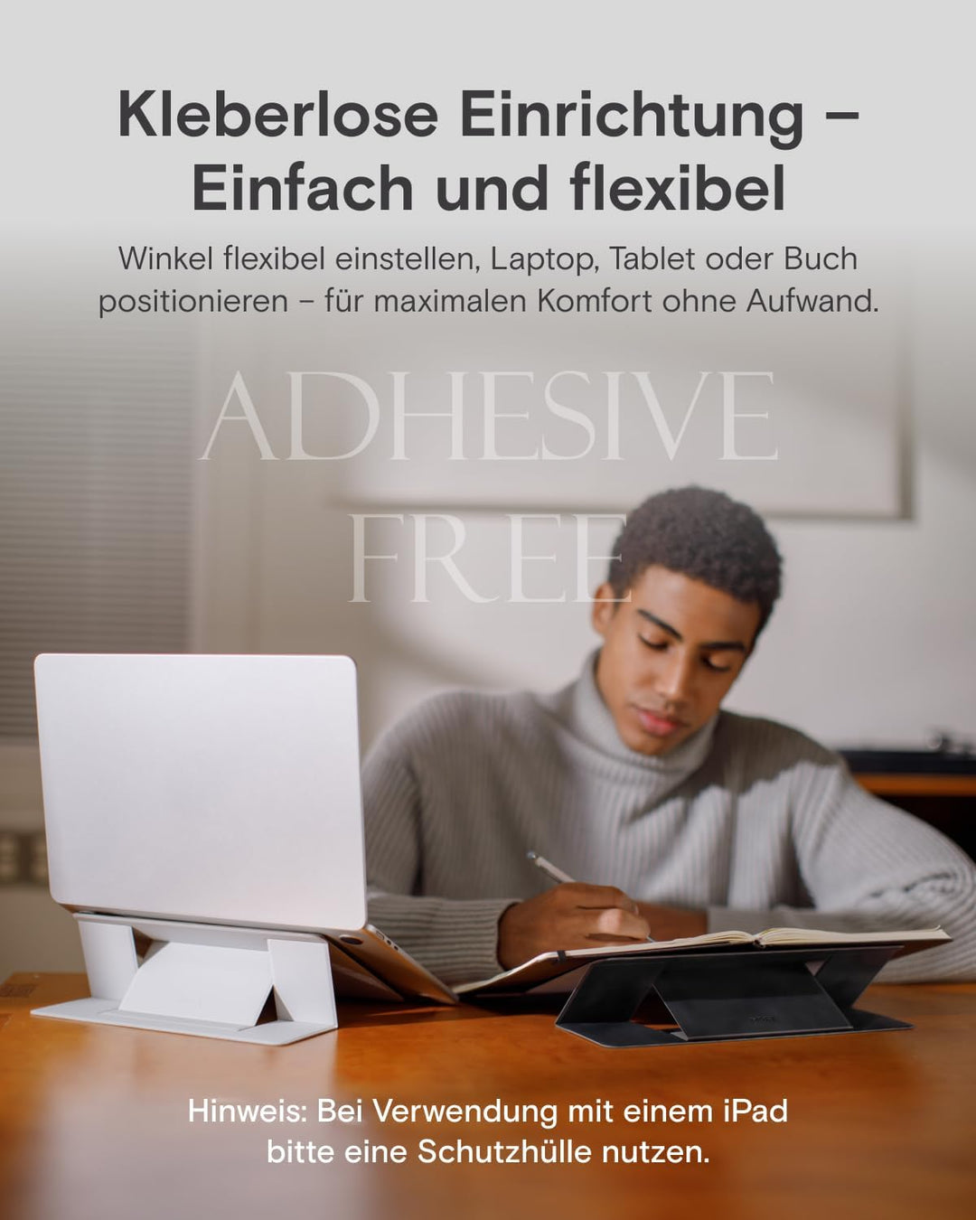 MOFT Laptop Ständer, Faltbarer Nicht-Klebender Laptopständer mit 2 Verstellbaren Winkeln, MOVAS Vega