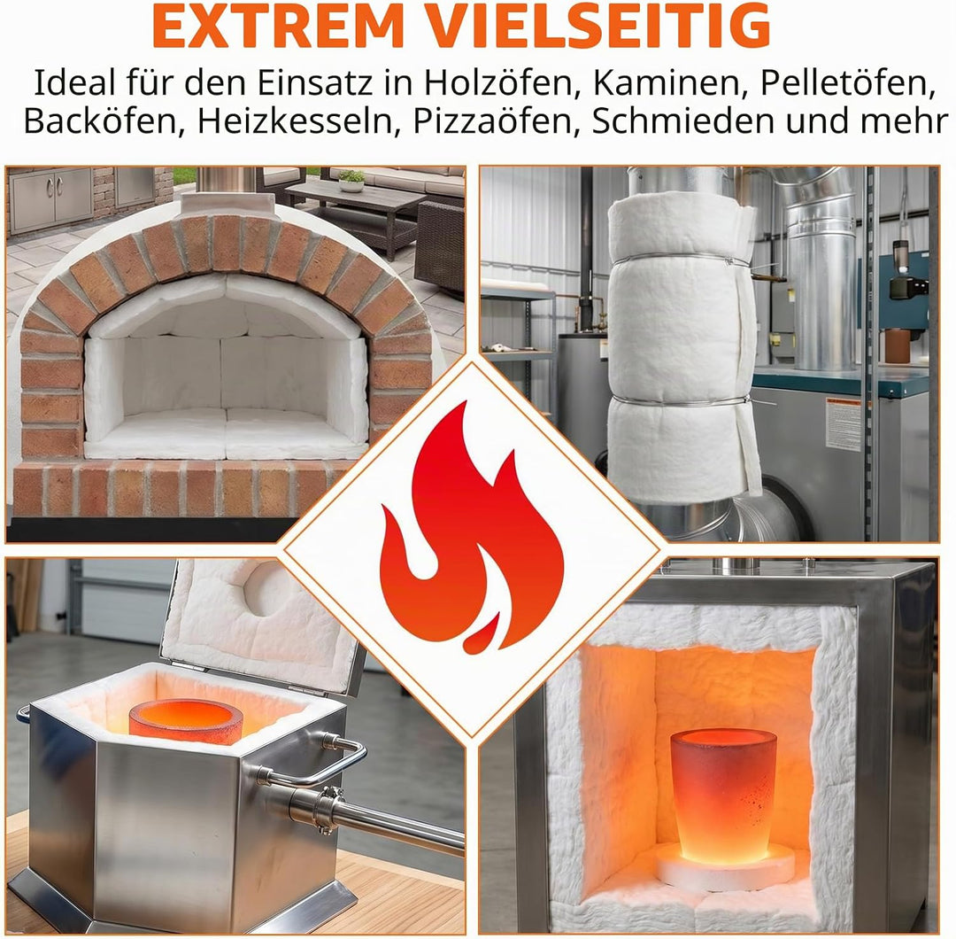 Keramikfaser Isolierdecke, 61 x 40 x 2.54 cm Keramikfasermatte, Feuerfeste Isolierdecke Isoliermatte