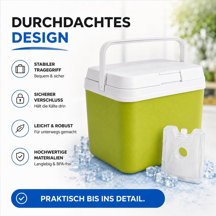 Premium Kühlbox 15L mit mobilem Kühlakku & Kühlelement – Maximale Kühlleistung & Lange Frische - Küh