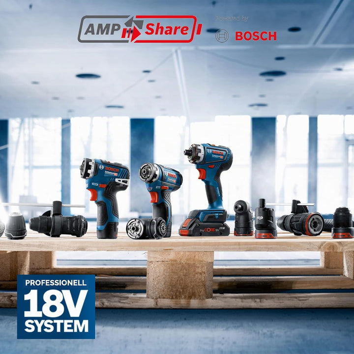 Bosch Professional FlexiClick Aufsatz GFA 18-WM (hohe Flexibilität, in 16 Positionen in einem Winkel