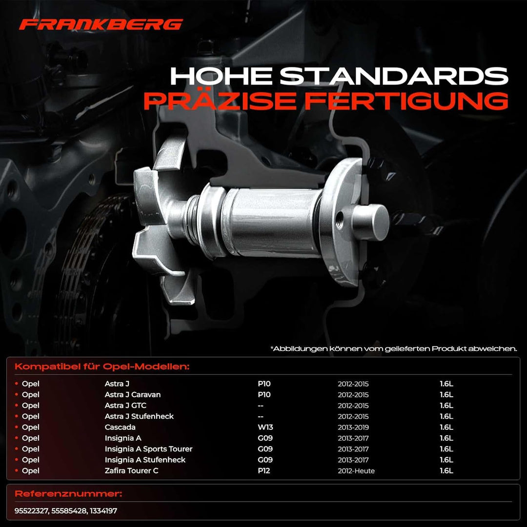 Frankberg Wasserpumpe Kompatibel mit Astra J 1.6L 2012-2015 Cascada W13 1.6L 2013-2018 Insignia A G0