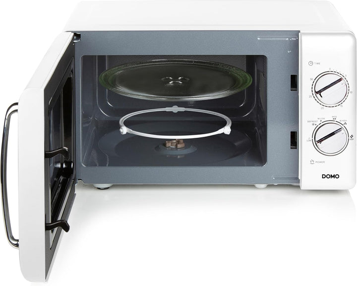DOMO DO3125 Freistehend Retro Mikrowelle - Timer einstellbar bis zu 30 Minuten - Auftaufunktion - Mi