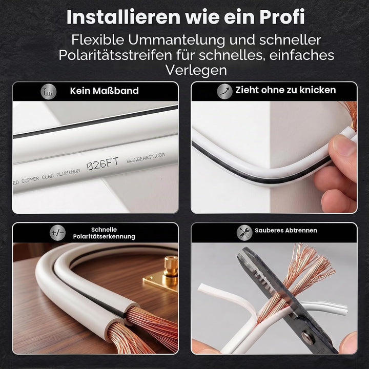 GearIT Pro Series 14 AWG Lautsprecherkabel (15,24 m), ideal für Heimkino-Lautsprecher und Autolautsp