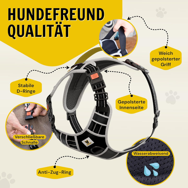 Hundefreund Hundegeschirr für Kleine Hunde – Reflektierend, Gepolstert &amp; Verstellbar – Anti-Zug Gesc