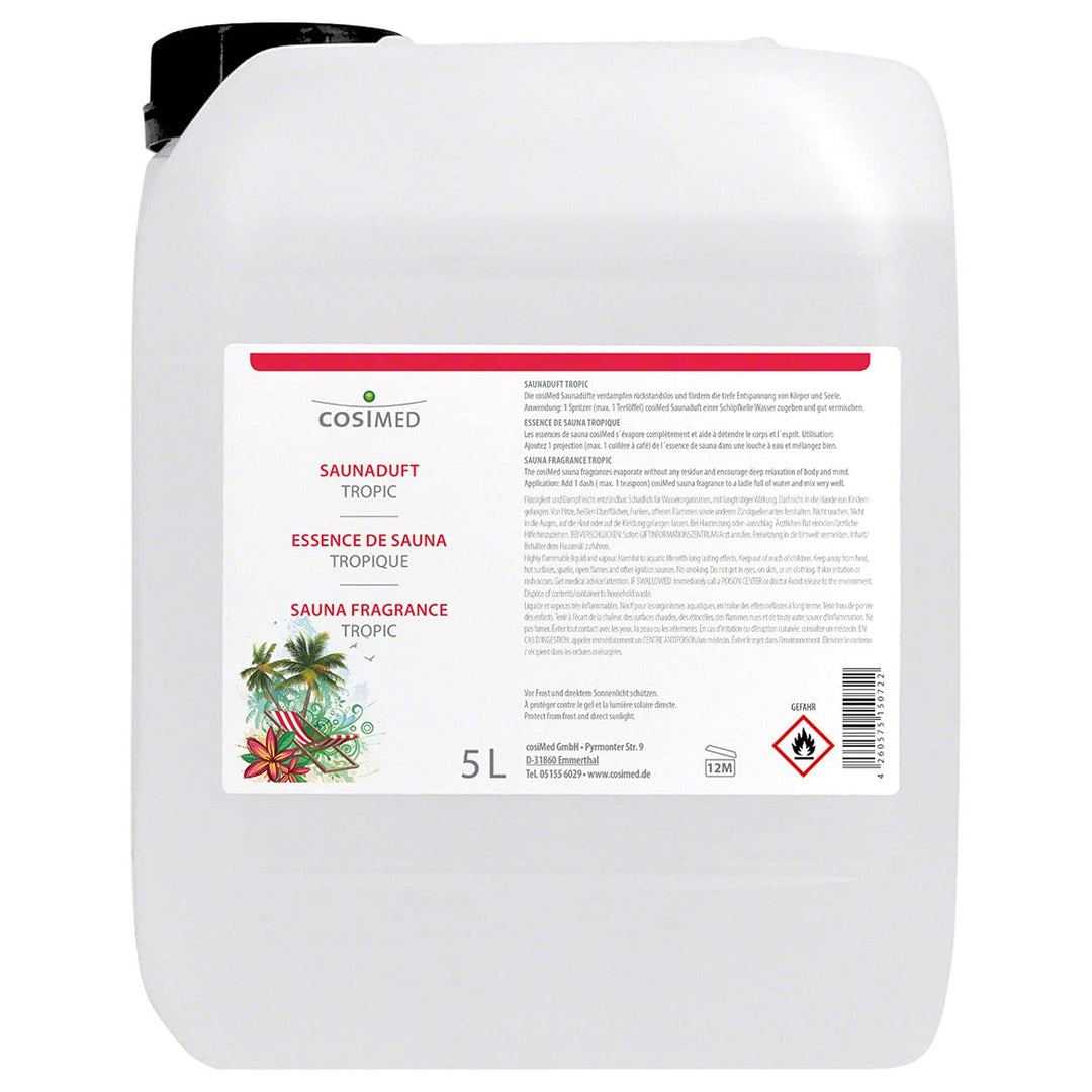 cosiMed Saunaduft Tropic, Konzentrat, Saunaaufguss, Saunazubehör 5 l, 5 l