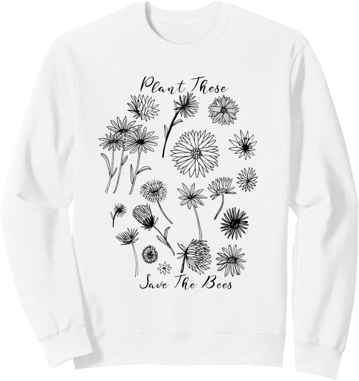 Plant These Help The Bees Plant Lady Nature Sweatshirt