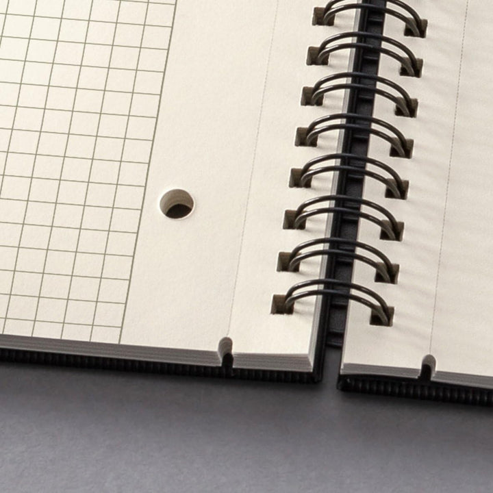 SIGEL CO840/3 Spiralblock A4, kariert, Hardcover, schwarz, 80 Blatt, mit Register, 3er Pack, Concept