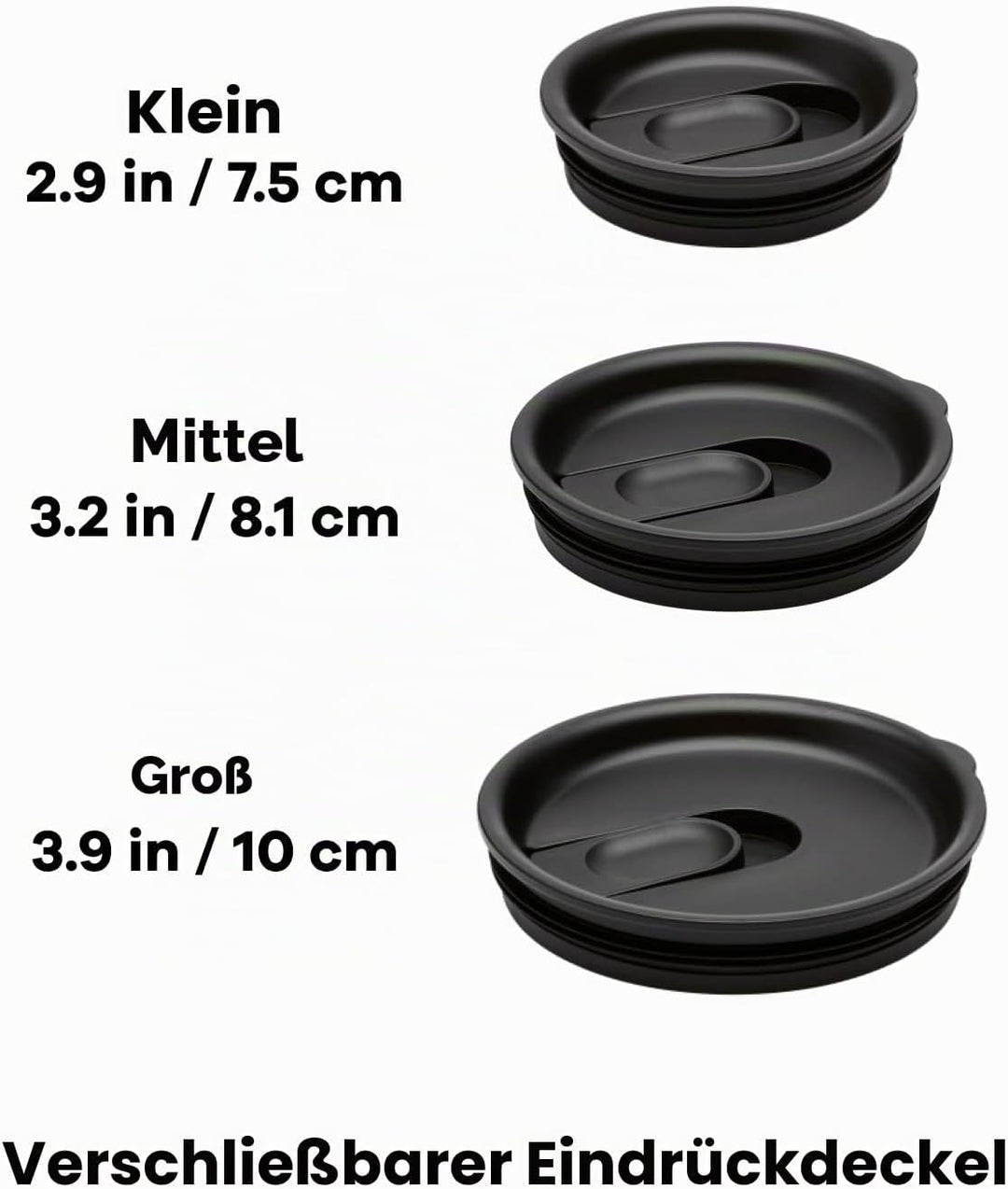 HYDRO FLASK - Ersatzdeckel Press-In Lid, mittelgross und wiederverschliessbar - Verschluss mit Honey