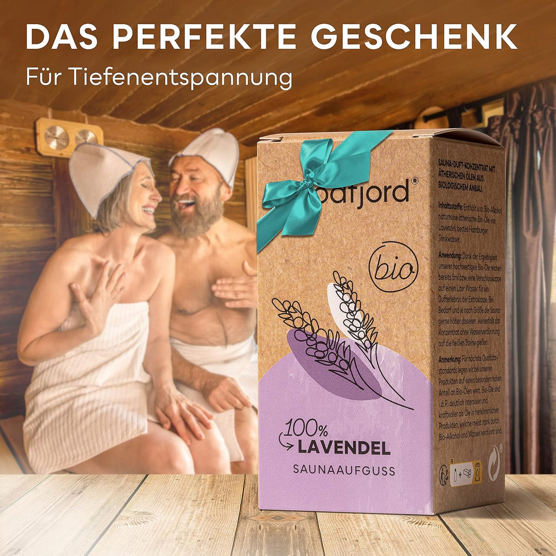 Saunaaufguss Lavendel BIO 100 ml I Premium Sauna Aufgussmittel für authentische und nachhaltige Saun