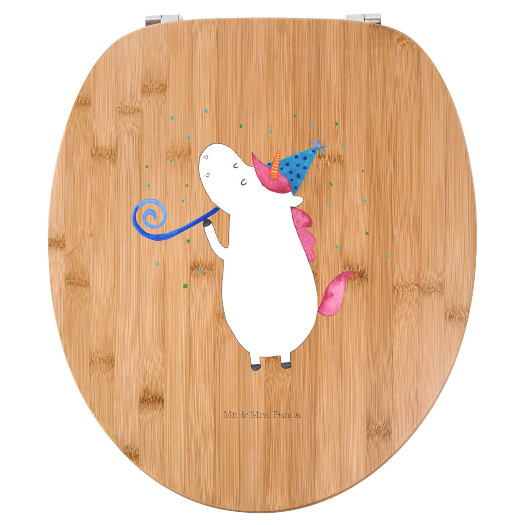 Mr. &amp; Mrs. Panda Motiv WC Sitz Einhorn Party - Geschenk, Konfetti, Einhorn Deko, Toilette, Klobrille