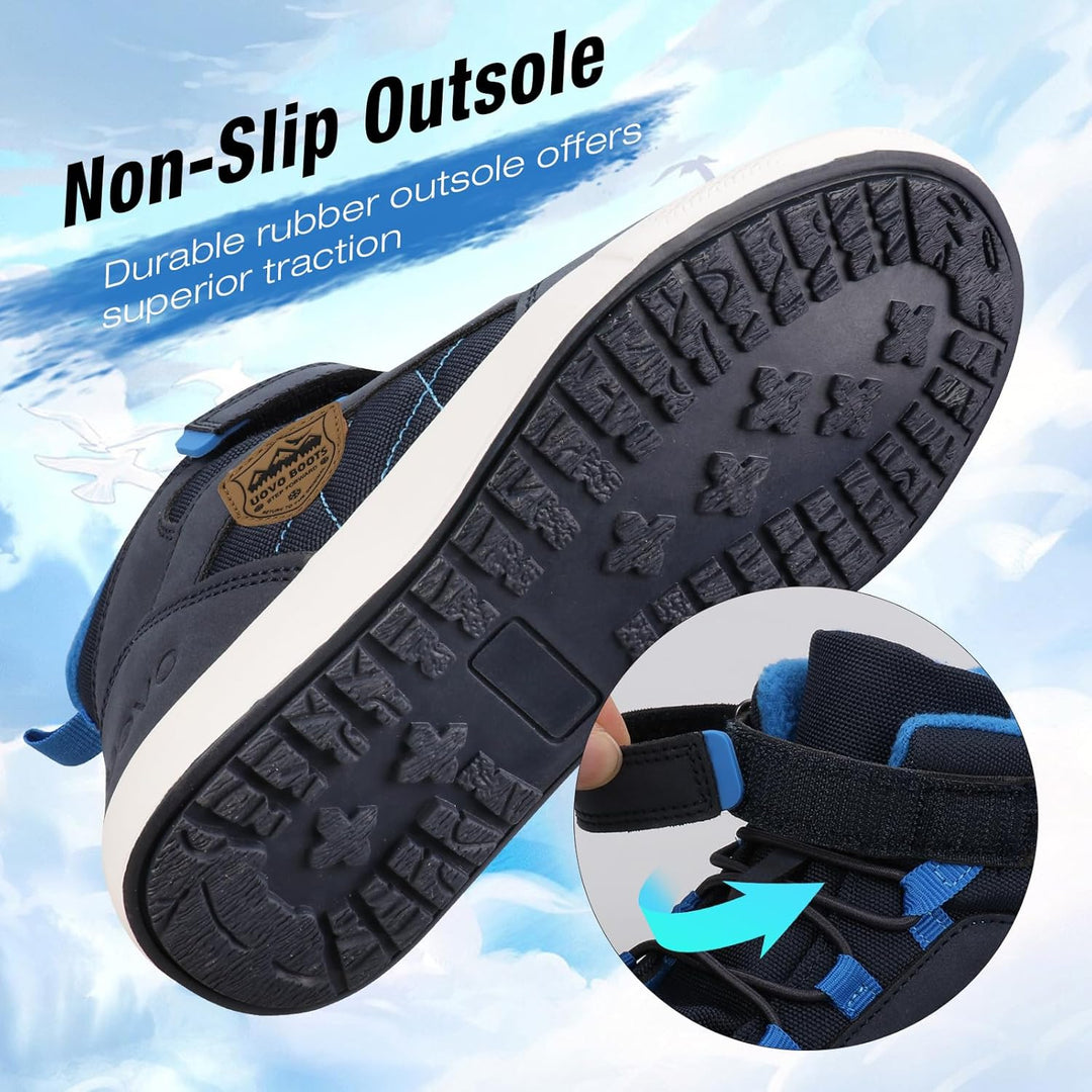 UOVO Winterschuhe Jungen Turnschuhe Unisex-Kinder Warm Gefüttert Sneaker Outdoor Winterstiefel rutsc