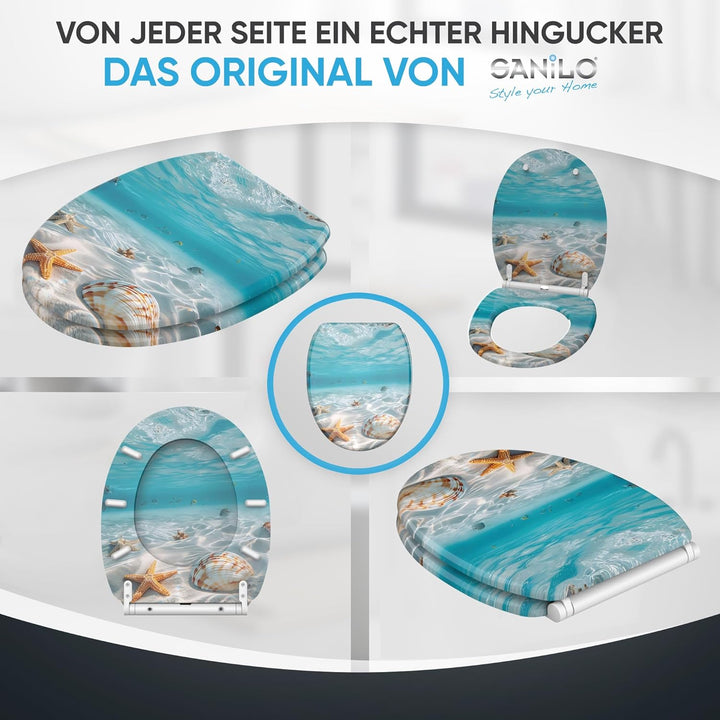 Sanilo WC Sitz mit Absenkautomatik &amp; Quick-Release aus Holz, Waterworld, Waterworld