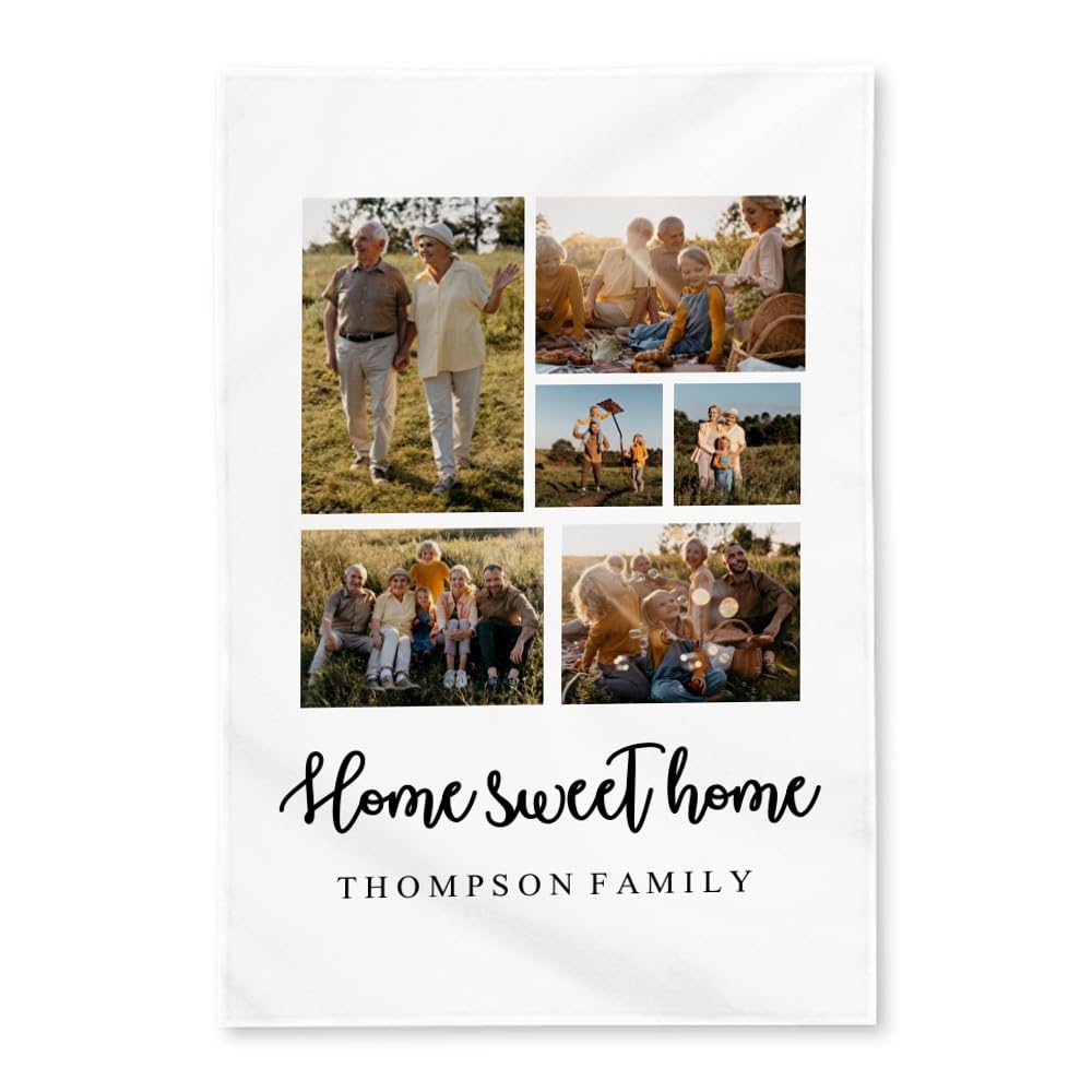 Wanapix | Personalisierte Decke mit Foto und Text | Fleece - Anti-Pilling | 290 g/m² | Original Sofa