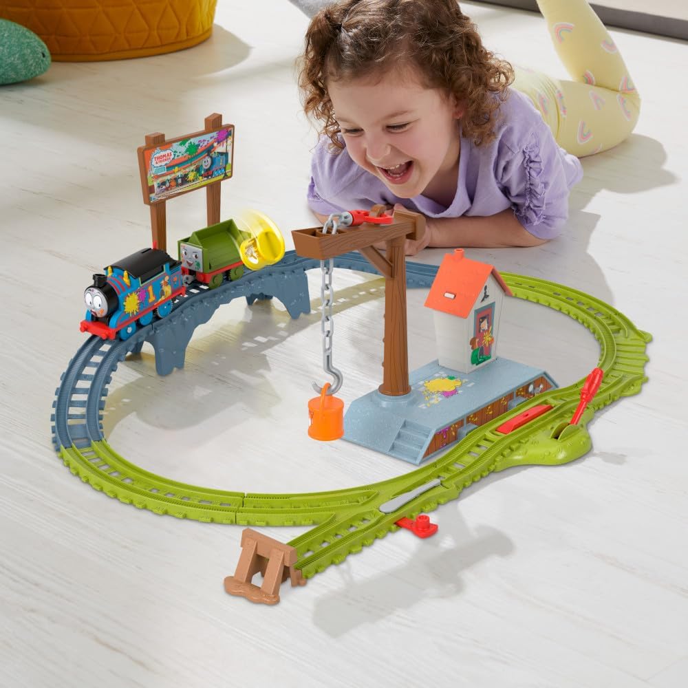 Thomas & seine Freunde, batteriebetriebenes Malfarbe-Zugset mit batteriebetriebenem Thomas und Wider