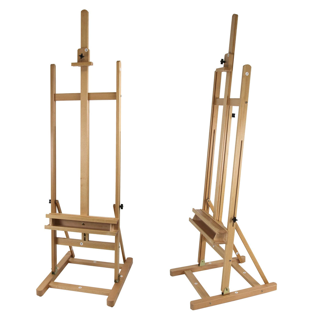 Paintersisters Atelier-Staffelei ARTA - stabile Studio-Staffelei mit H-Fuss aus Buchenholz FSC®, für