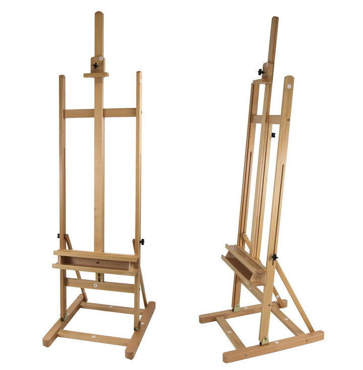 Paintersisters Atelier-Staffelei ARTA - stabile Studio-Staffelei mit H-Fuss aus Buchenholz FSC®, für