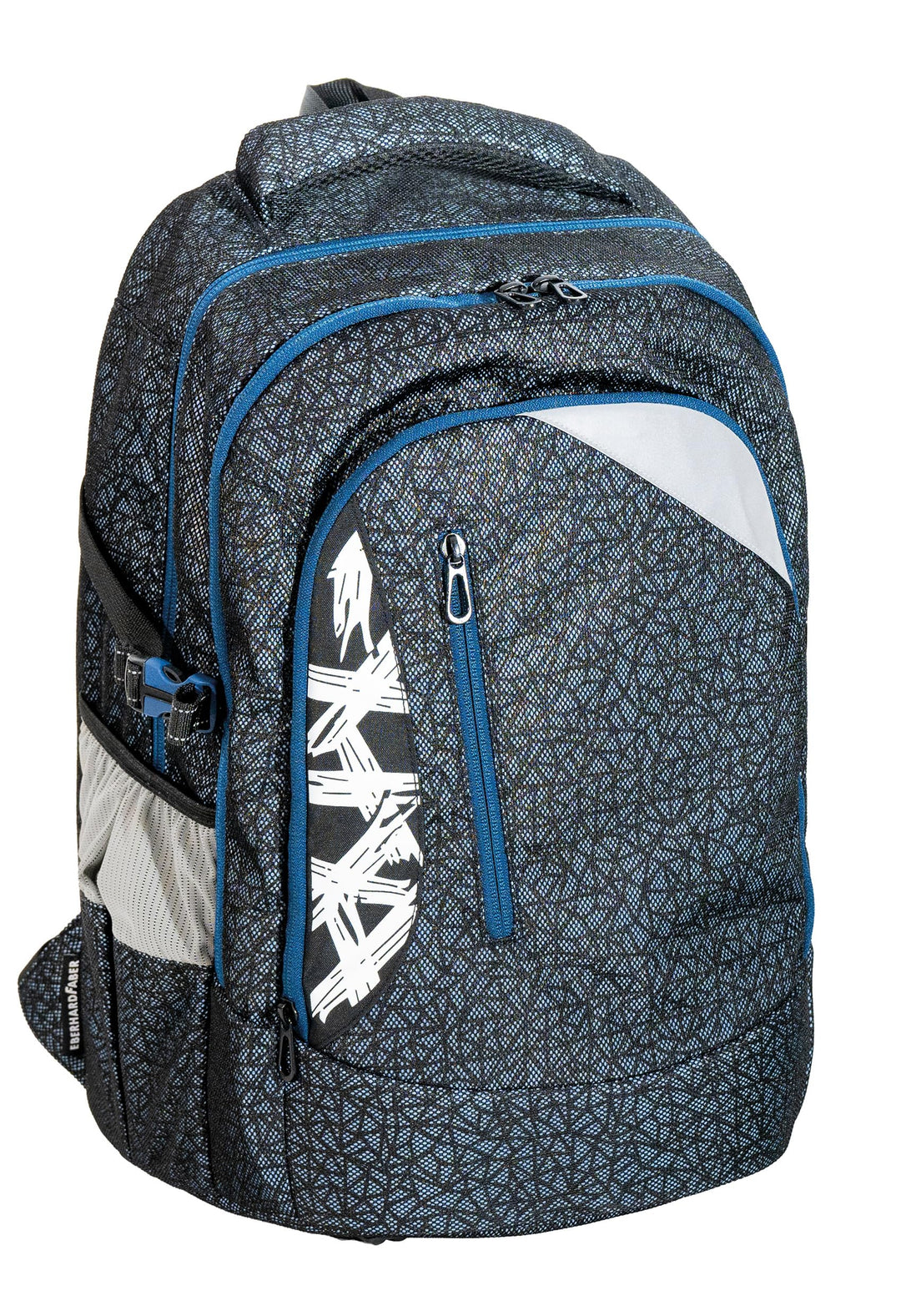Eberhard Faber Schulrucksack Teenager, 30 Liter Volumen X-Style Pro Schwarz-blau, X-Style Pro Schwar