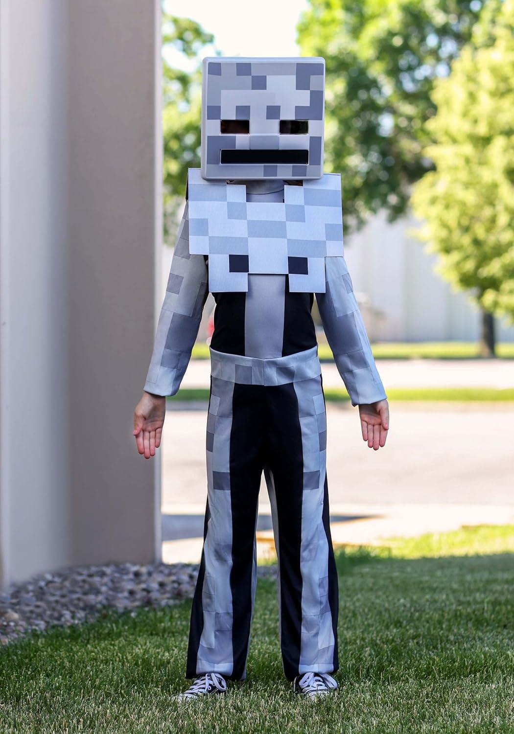 Minecraft Skeleton Costume for Kids, Video Game Inspired Character Outfit, Classic Child Size, (3T-4